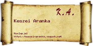 Keszei Aranka névjegykártya