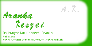 aranka keszei business card